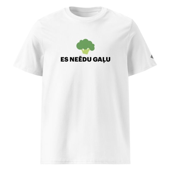 Es neēdu gaļu, balts T-krekls, Unisex