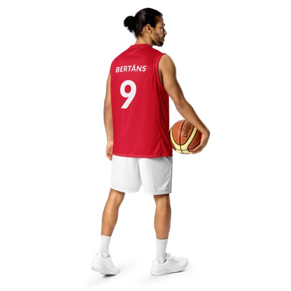 Bertāns #9 Sarkans Basketbola krekls