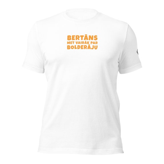 Bertāns, balts T-krekls, Unisex