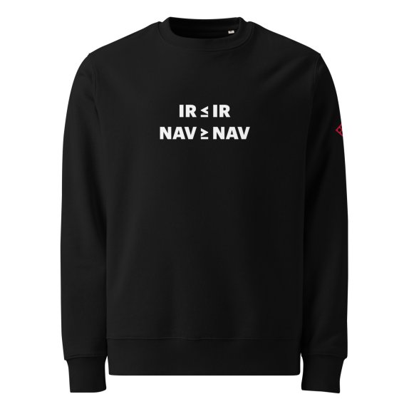 Ir ir, nav nav, melns džemperis, Unisex